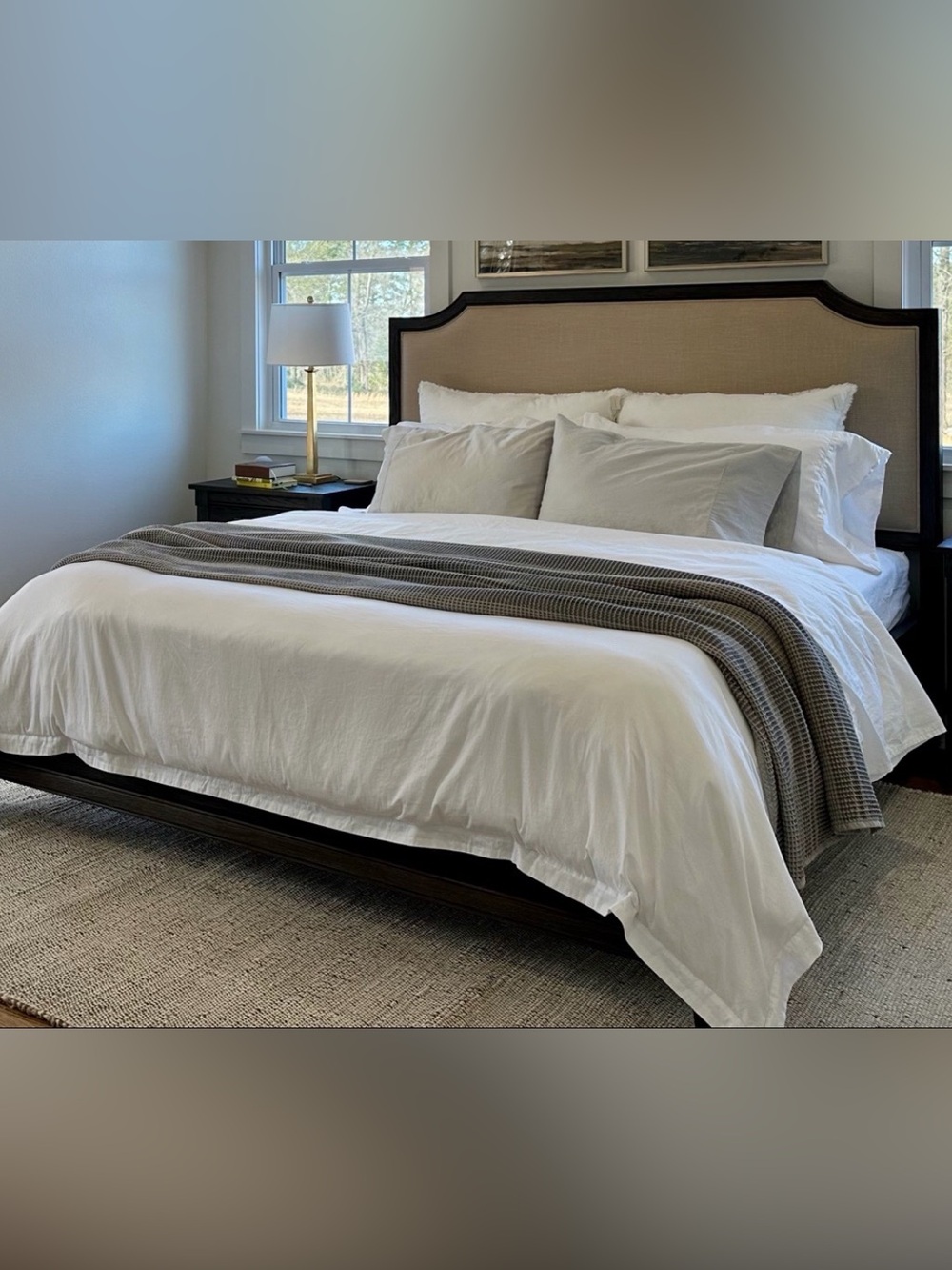 Boll & Branch Signature Hemmed Duvet COVER, King Size, White
